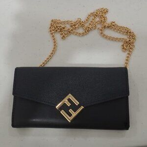 FENDI FF Diamonds Continental With Chain